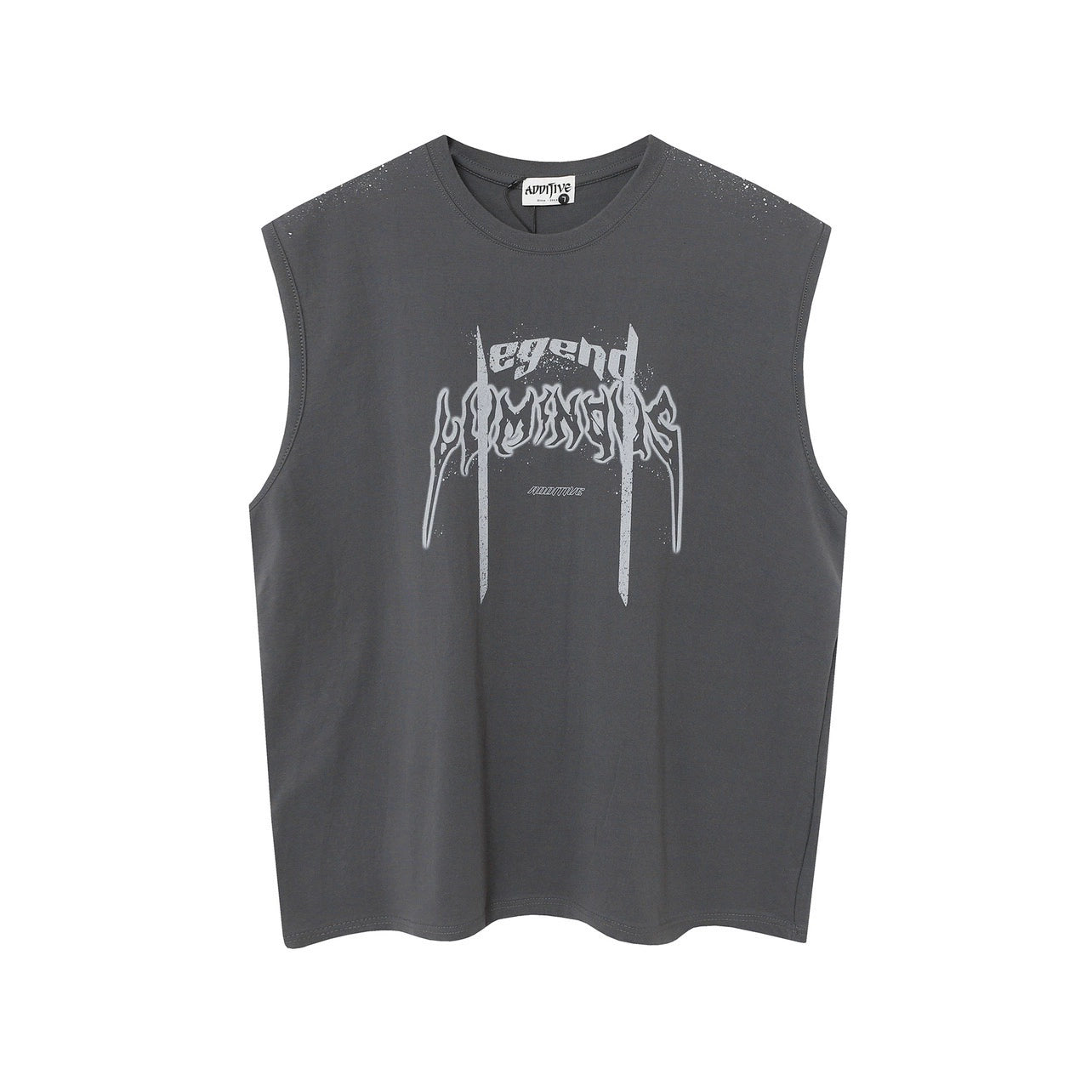 Graffiti Print Oversize Sleeveless T-shirt WN6548