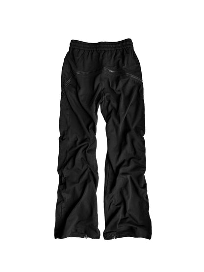 Zipper Script Print Sweatpants WN27060
