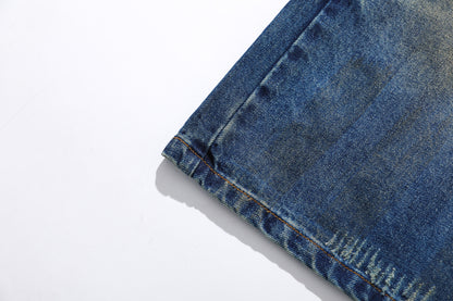 Washed Fade Cropped Denim Jeans WN25442