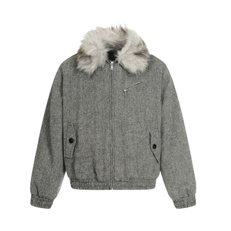 Fake Fur-Collar Thick Jacket WN22093