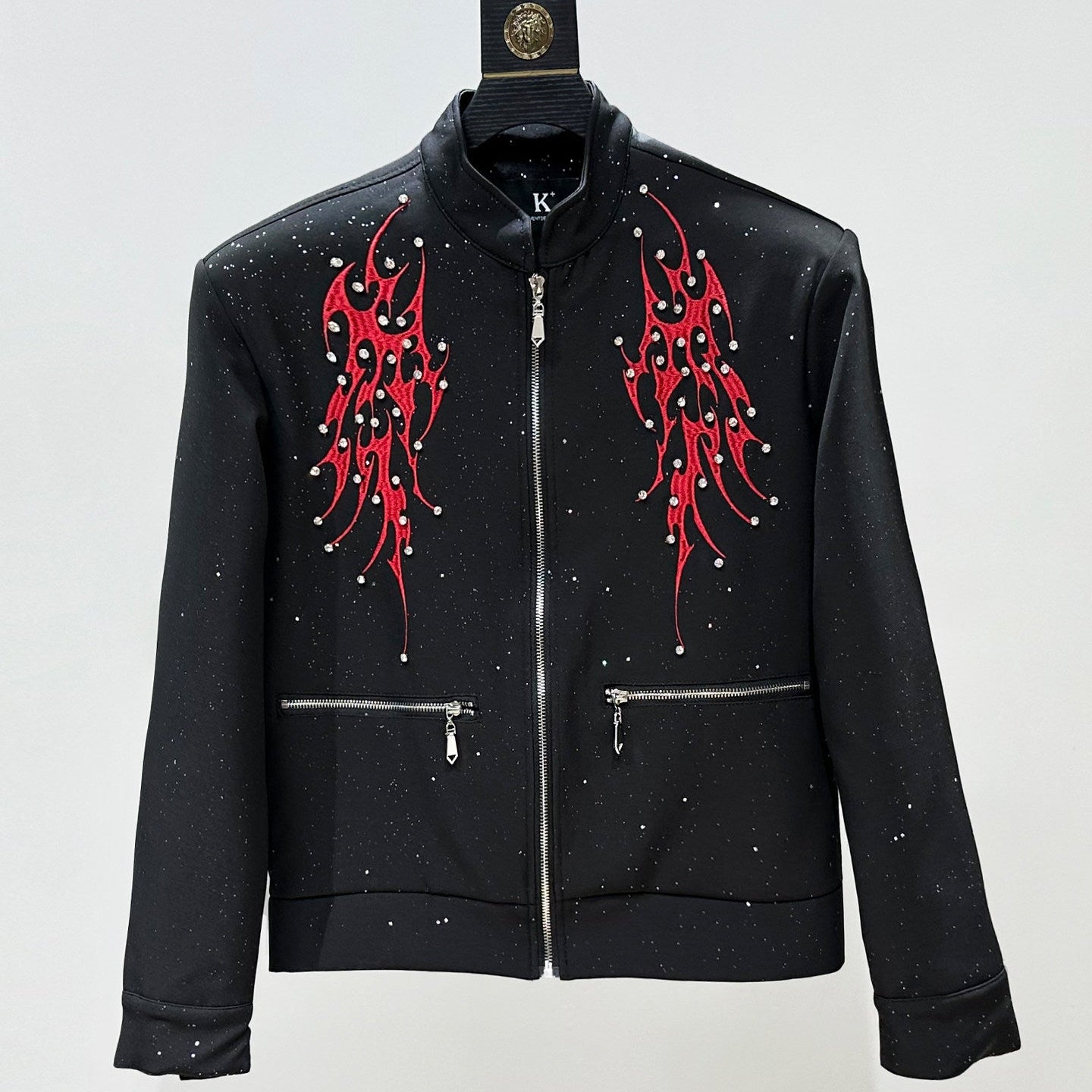 Color Block Embroidery Beaded Short Jacket WN23881