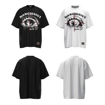 Eye Graphic Letter Print Short Sleeve T-Shirt WN26022