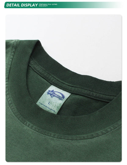 Vintage Dyed Oversize Short-sleeve T-shirt & Vintage Dyed Short Sweatpants Setup WN6642