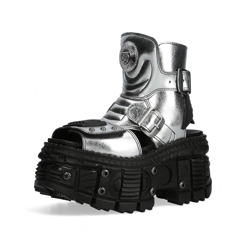 Chunky Sole Metallic Design Boots WN19189