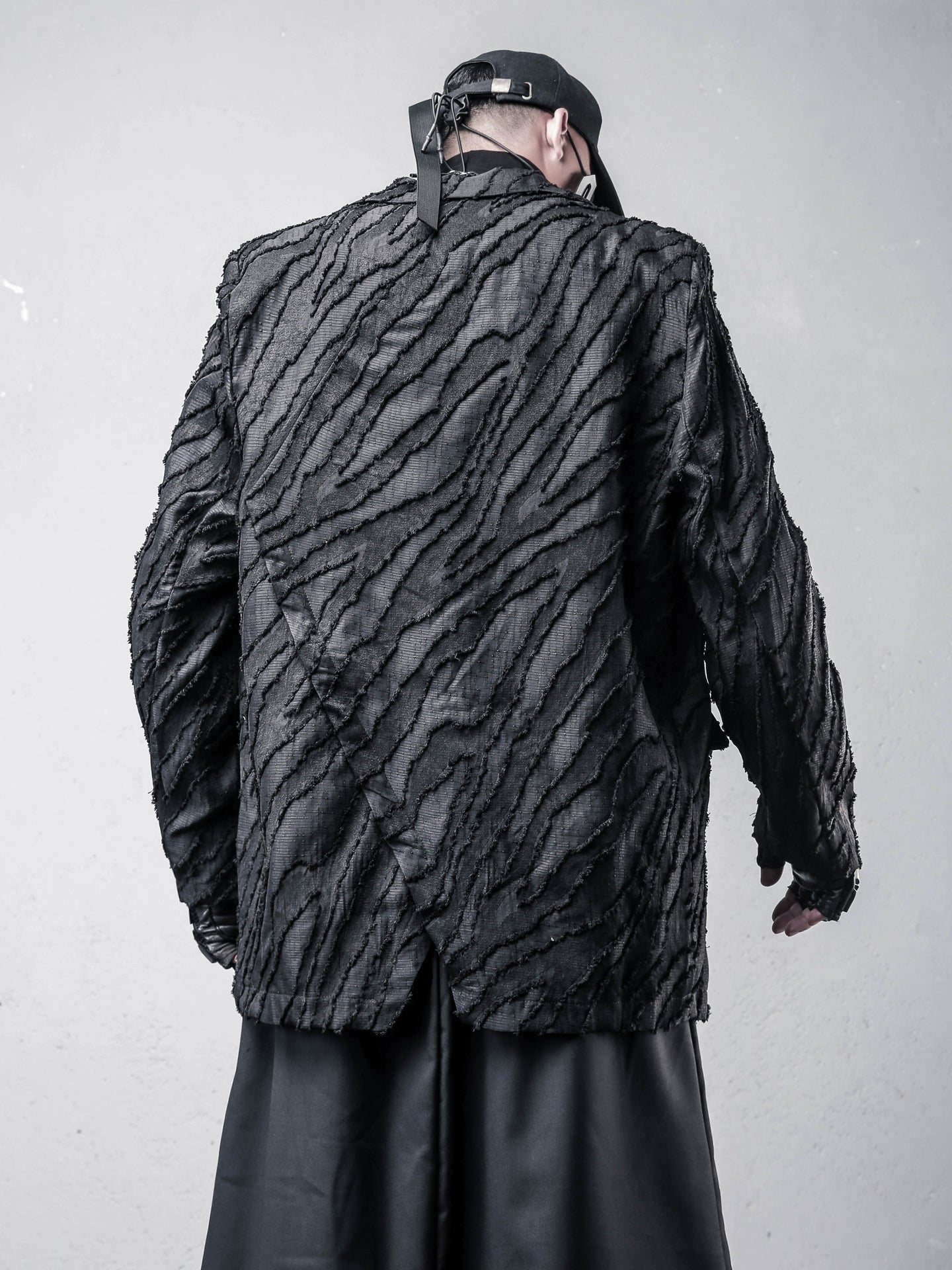 Texture Irregular Design Tailored Jacket WN22442