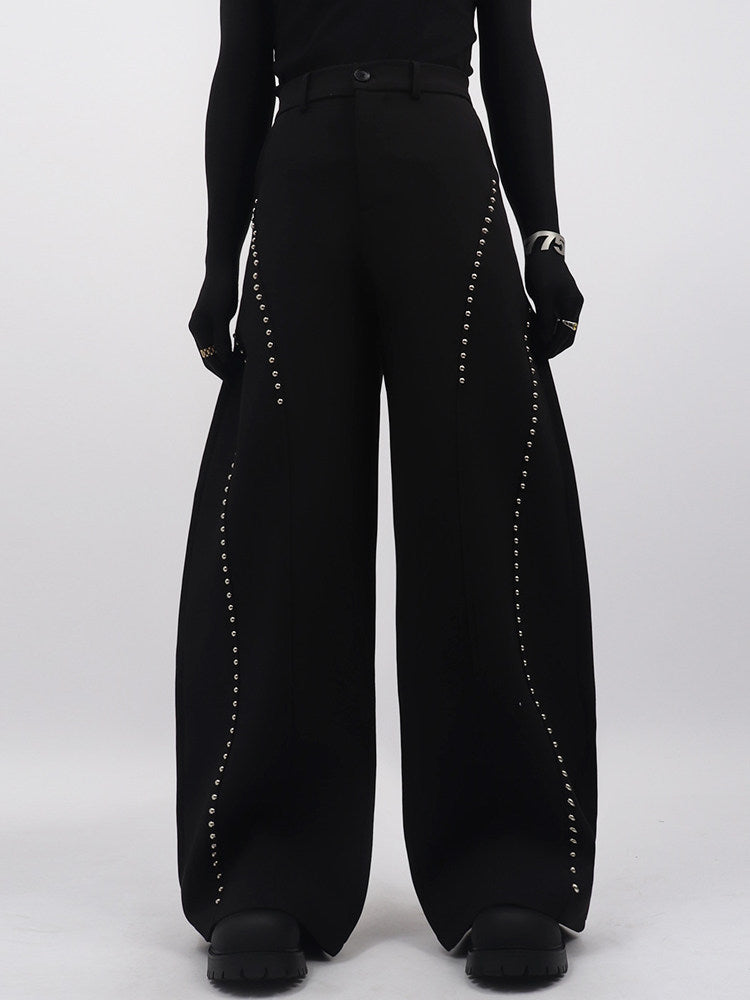 Studs Line Wide Leg Pants WN23712