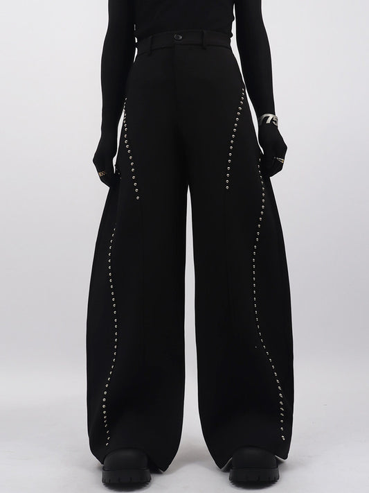 Studs Line Wide Leg Pants WN23712