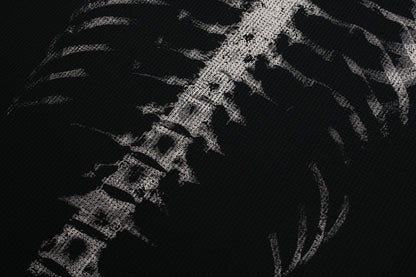 Skeleton Print Waffle Long Sleeve T-Shirt WN25476