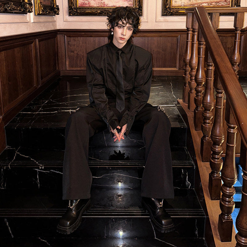 Oversize Tie Long Sleeve Shirt WN25063