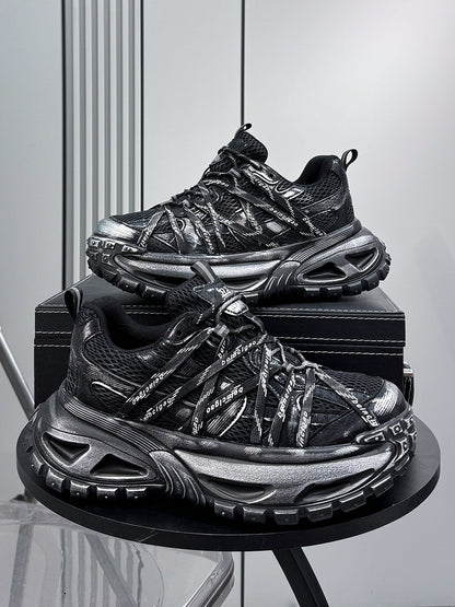 Mesh Rope Lace Chunky Sole Sneakers WN24677