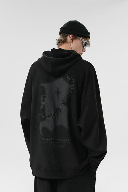 Oversize Suede Hoodie WN9834