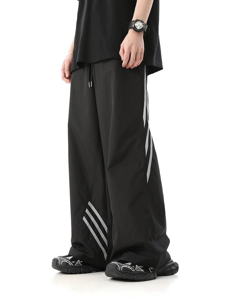 Side Stripe Wide-Leg Sporty Pants WN10438