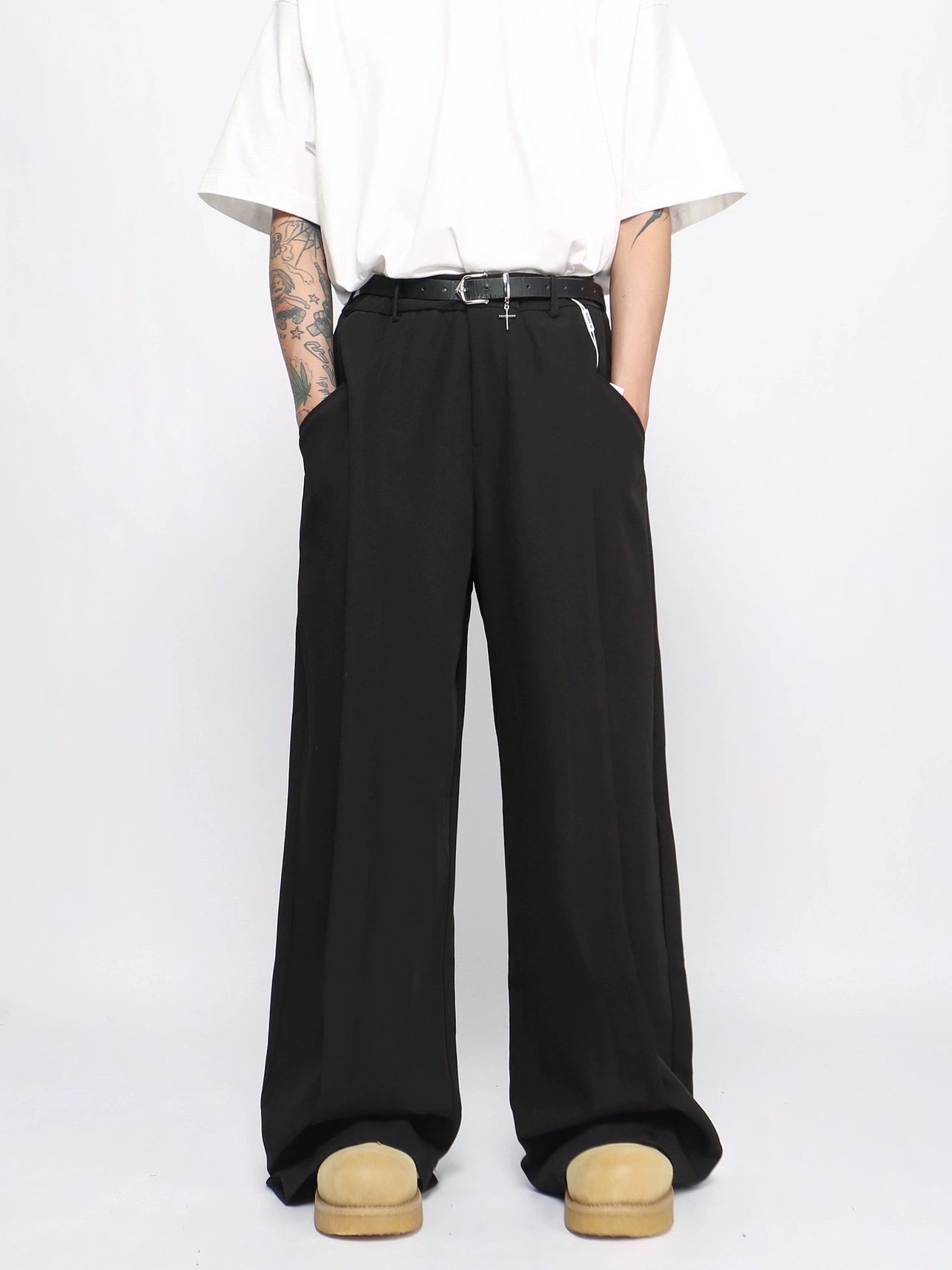 Wide-Leg Straight Tuck-in Trousers WN10916