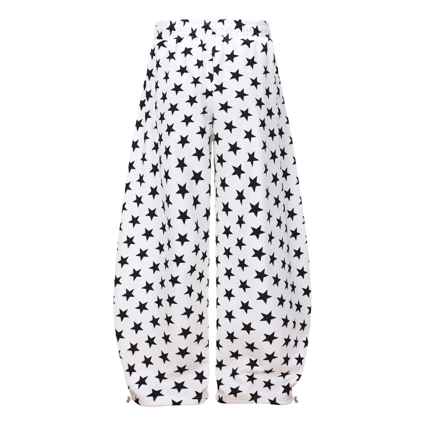 All-Over Print Deconstruction Wide Leg Curved Sweatpants WN25877