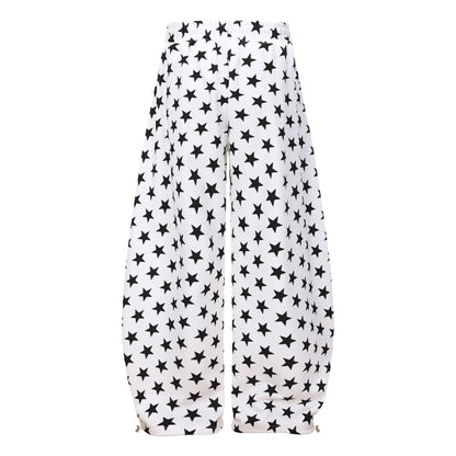 All-Over Print Deconstruction Wide Leg Curved Sweatpants WN25877