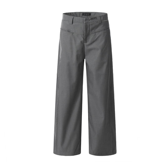 Straight-Leg Simple Design Trousers WN12950