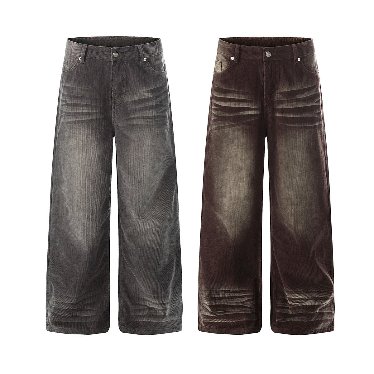 Washed Corduroy Straight Pants WN25511