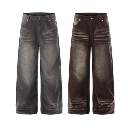 Washed Corduroy Straight Pants WN25511