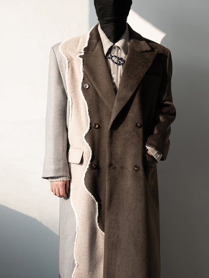 Color Block Thick Coat WN23645
