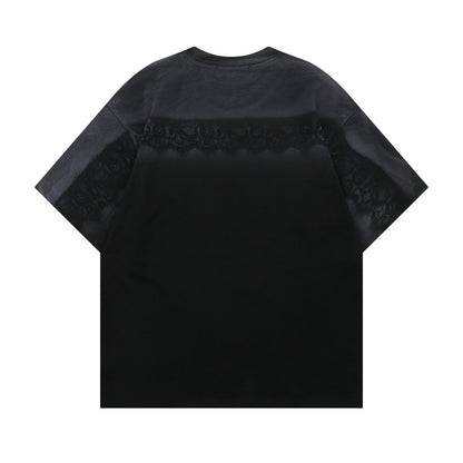 Lace Gradient Short Sleeve T-Shirt WN26762