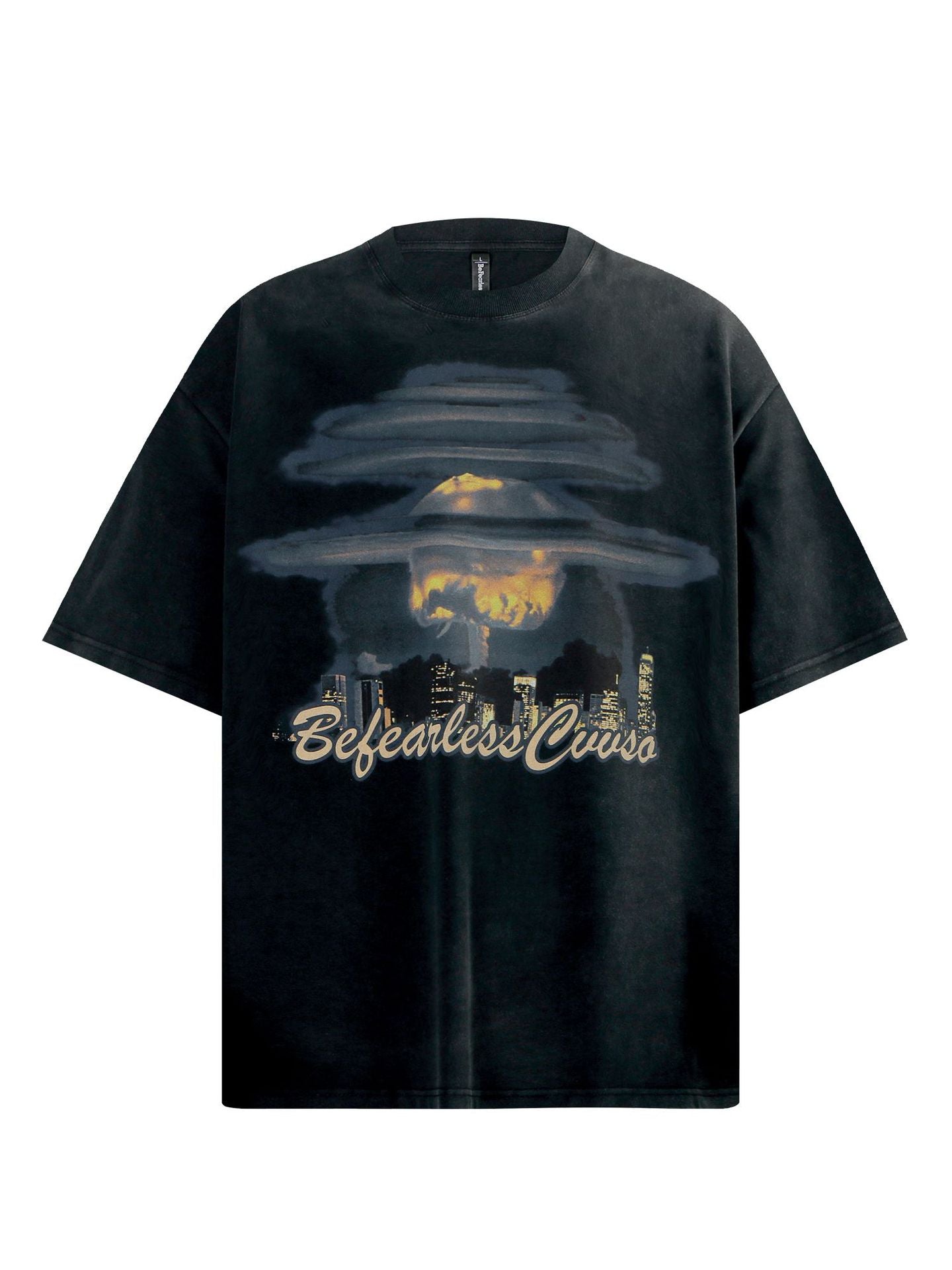 Explosion Artwork Oversize Short Sleeve T-Shirt WN26218