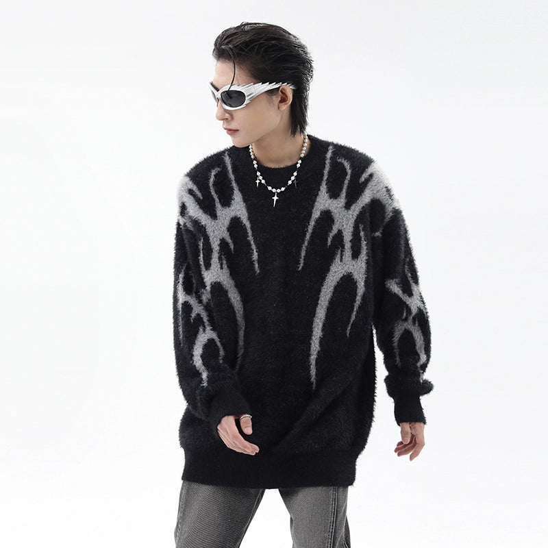 Shaggy Oversize Knit Sweater WN10450