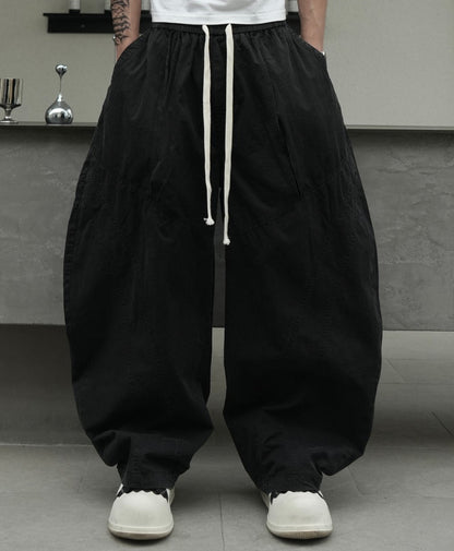 Cotton Curved Wide Leg Cargo Pants WN27829