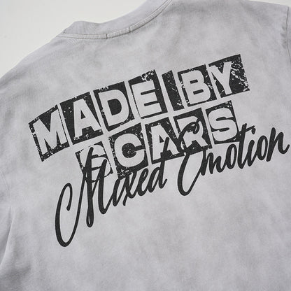 Washed Portrait Graphic Print Short Sleeve T-Shirt WN27803