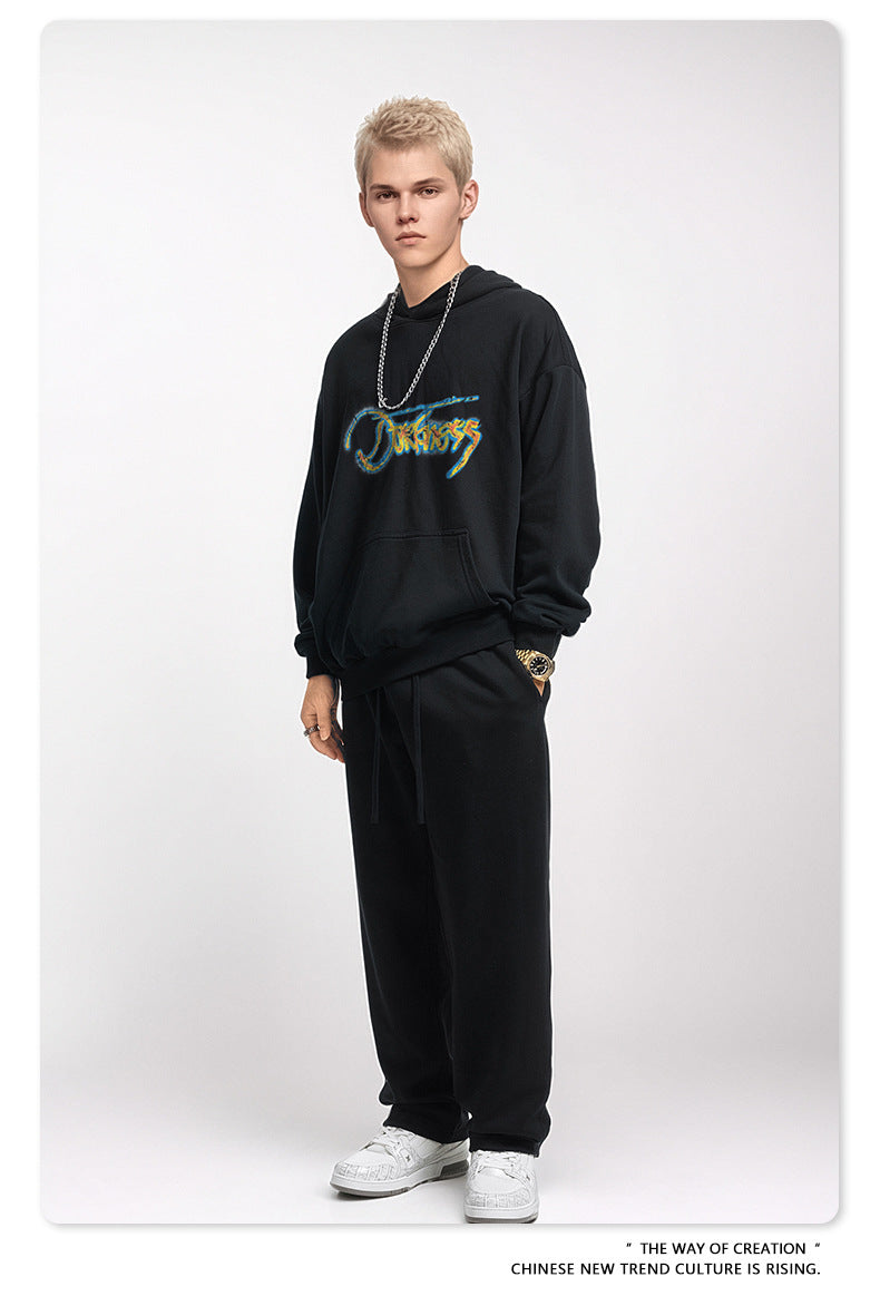 Oversize Print Pullover Hoodie WN9948
