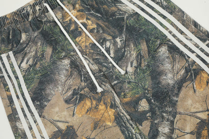 Camouflage Leaf Print Straight Pants WN11501