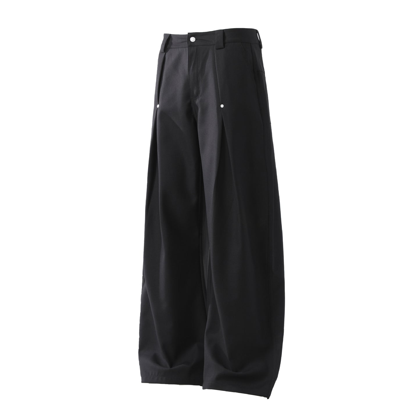 Pleats Wide Leg Curved Trousers WN26045