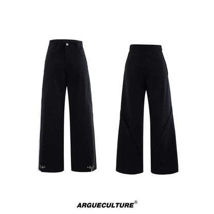 Metal Buckle Hooded Sleeveless Vest & Pants Setup WN18397