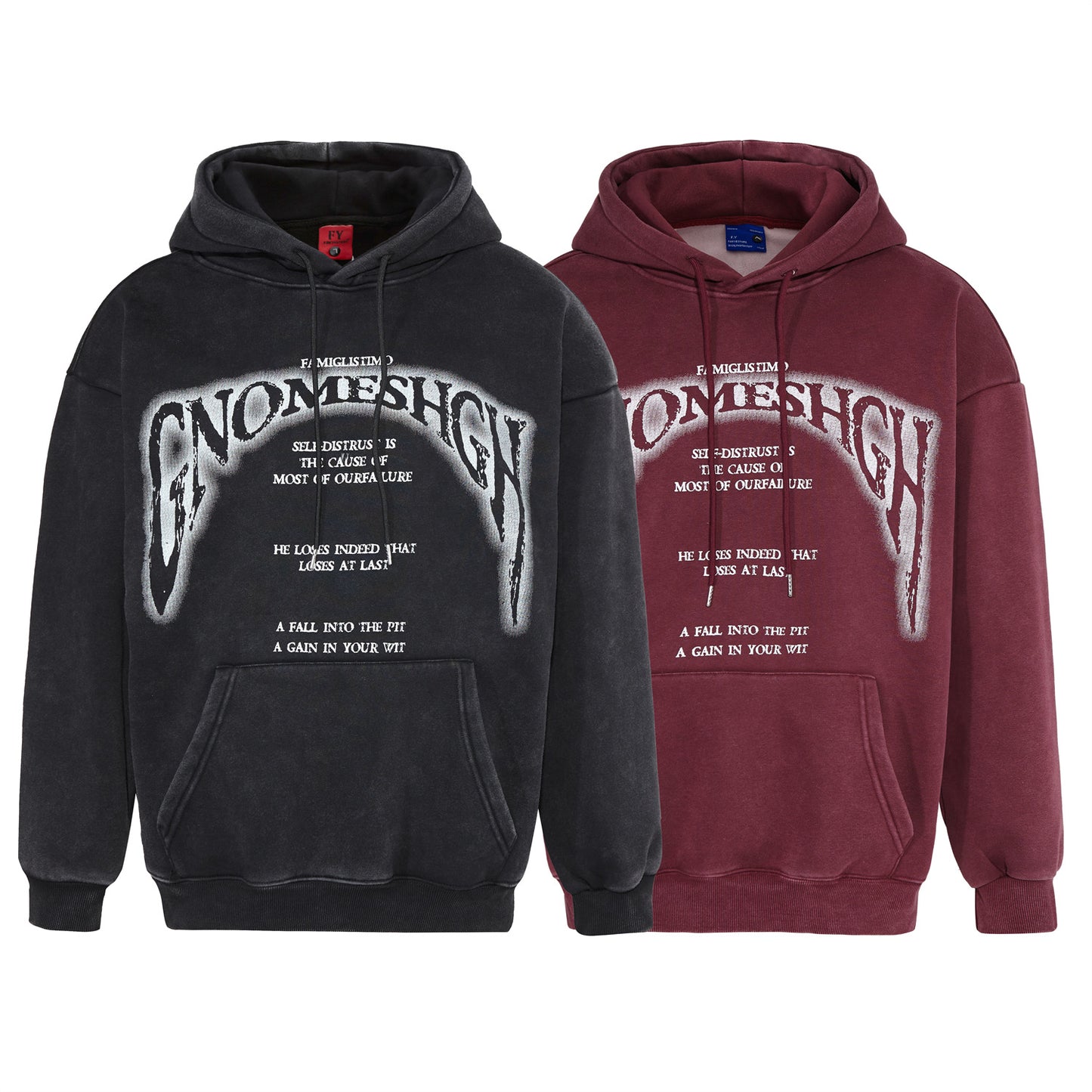 Oversize Letter Print Pullover Hoodie WN11500