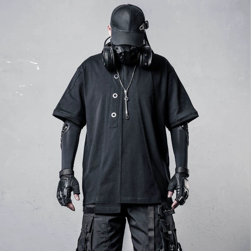 Irregular Deconstruct Design Short Sleeve T-Shirt WN22461