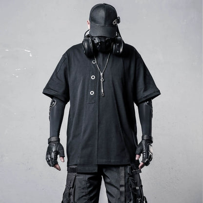 Irregular Deconstruct Design Short Sleeve T-Shirt WN22461