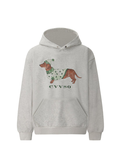 Washed Dog Graphic Print Hoodie WN26207