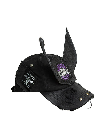 Elf Ear Double-Brim Embroidery Cap WN21085