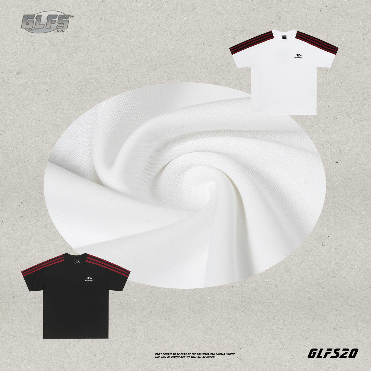 Sporty Tape Embroidery Short Sleeve T-Shirt WN26501
