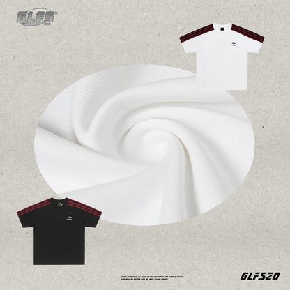 Sporty Tape Embroidery Short Sleeve T-Shirt WN26501