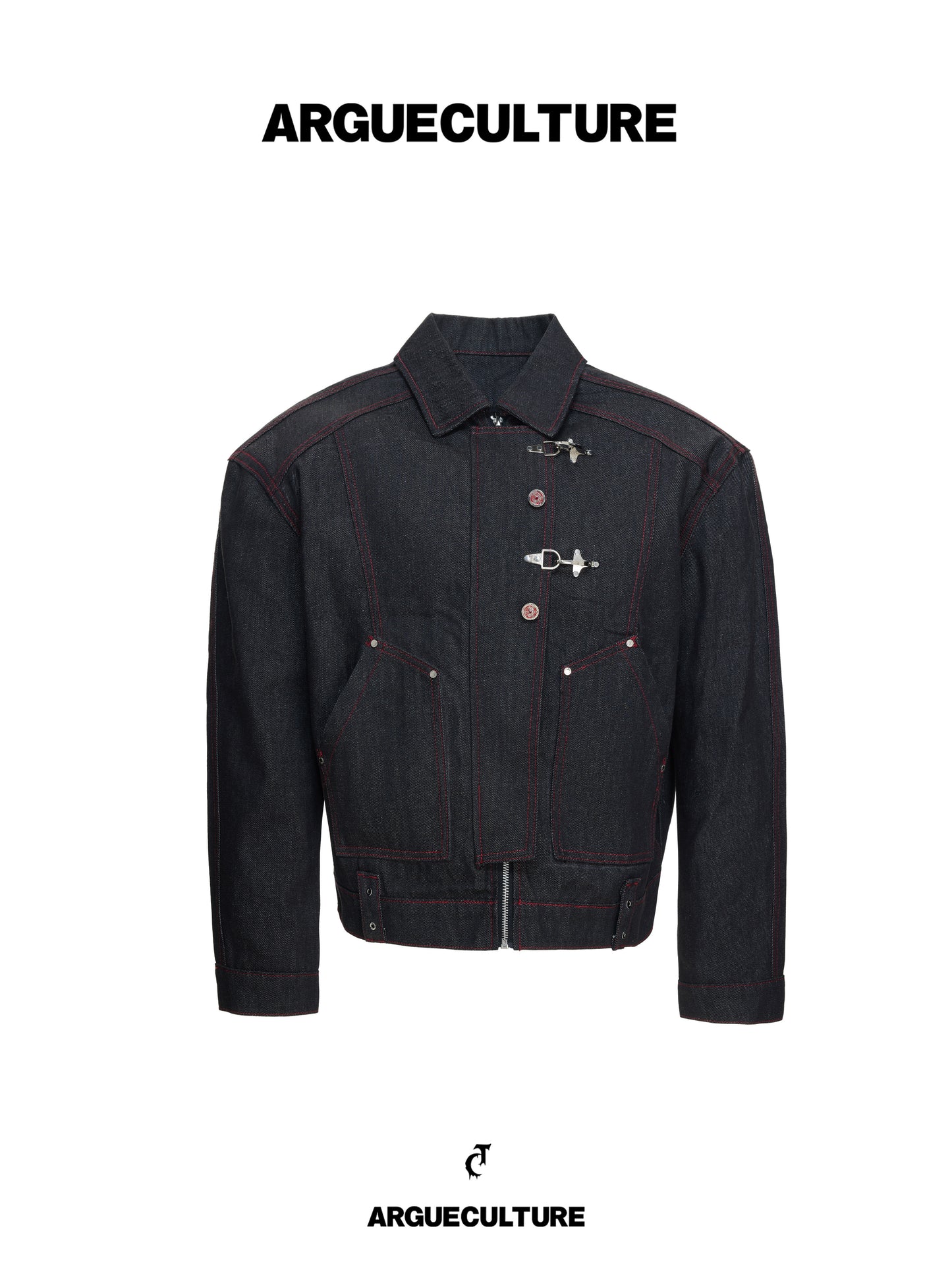 Red Edge Selvedge Metal Buckle Denim Jacket & Denim Jeans Setup WN23311