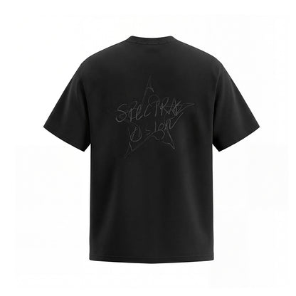 Graphic Print Wash Damage Round Neck Short Sleeve T-Shirt WN25663