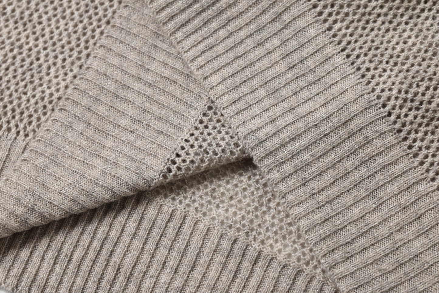 Openwork Short Sleeve Knit Polo Shirt WN25815