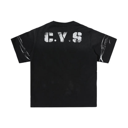 Washed Number Print Short Sleeve T-Shirt WN25385