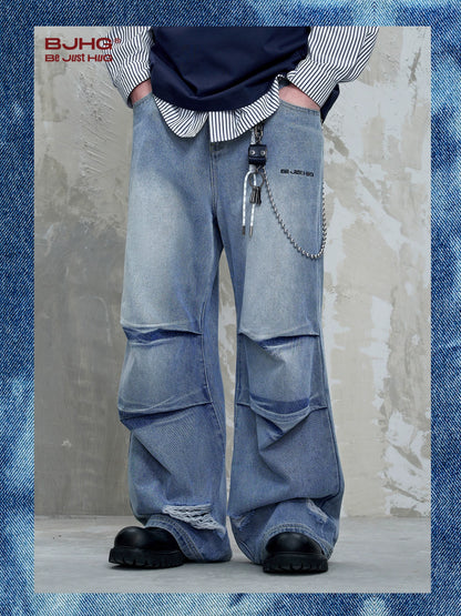 Damage Design Cargo Denim Jeans WN13173