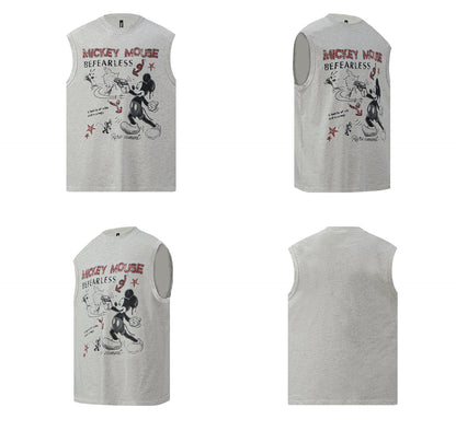 Graffiti Cartoon Letter Print Sleeveless T-Shirt WN26210