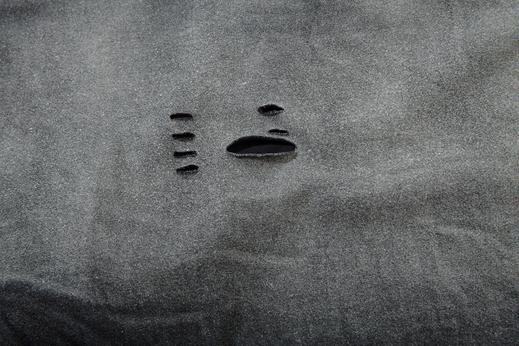 Gradient Damage Design Oversize Long Sleeve T-Shirt WN11129