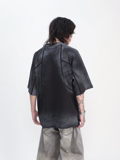 Tie-Dye Washed Deconstructed Oversize Short Sleeve T-Shirt WN24414