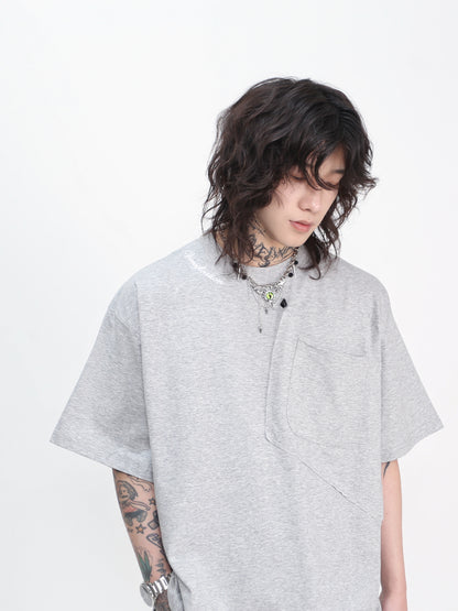 Oversize Pocket Detail Short Sleeve T-Shirt WN24442