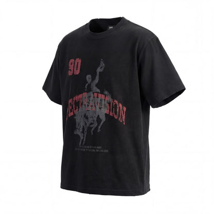 Art Letter Print Short Sleeve T-Shirt WN25783