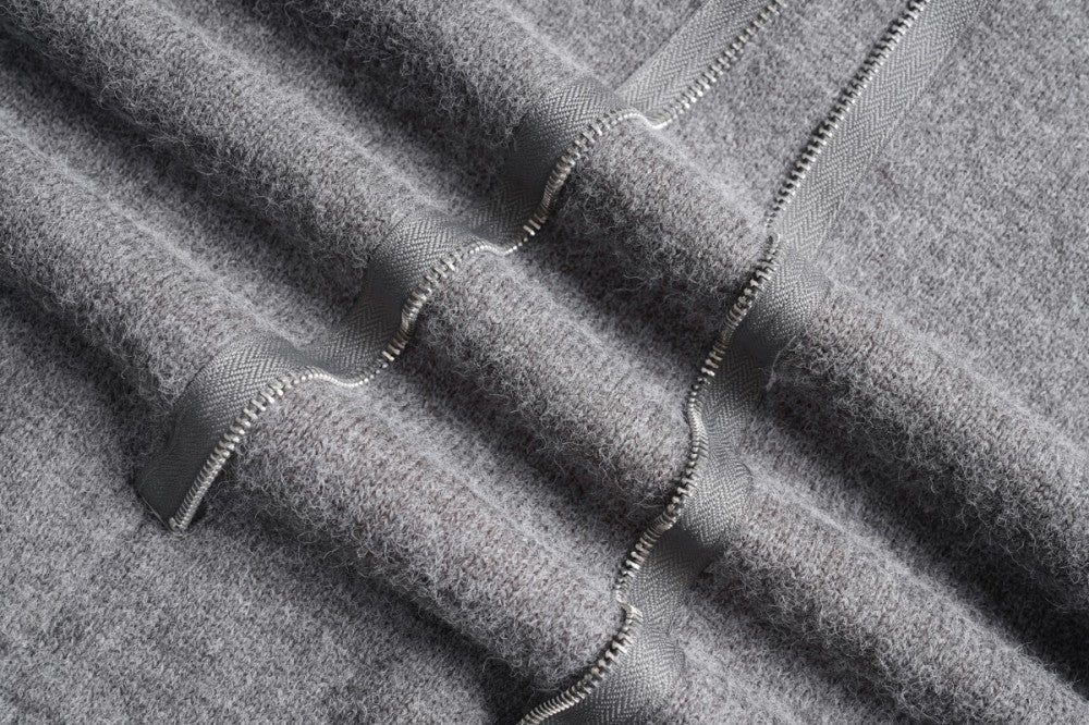 Asymmetric Zipper Detail Oversize Knit Sweater WN28124